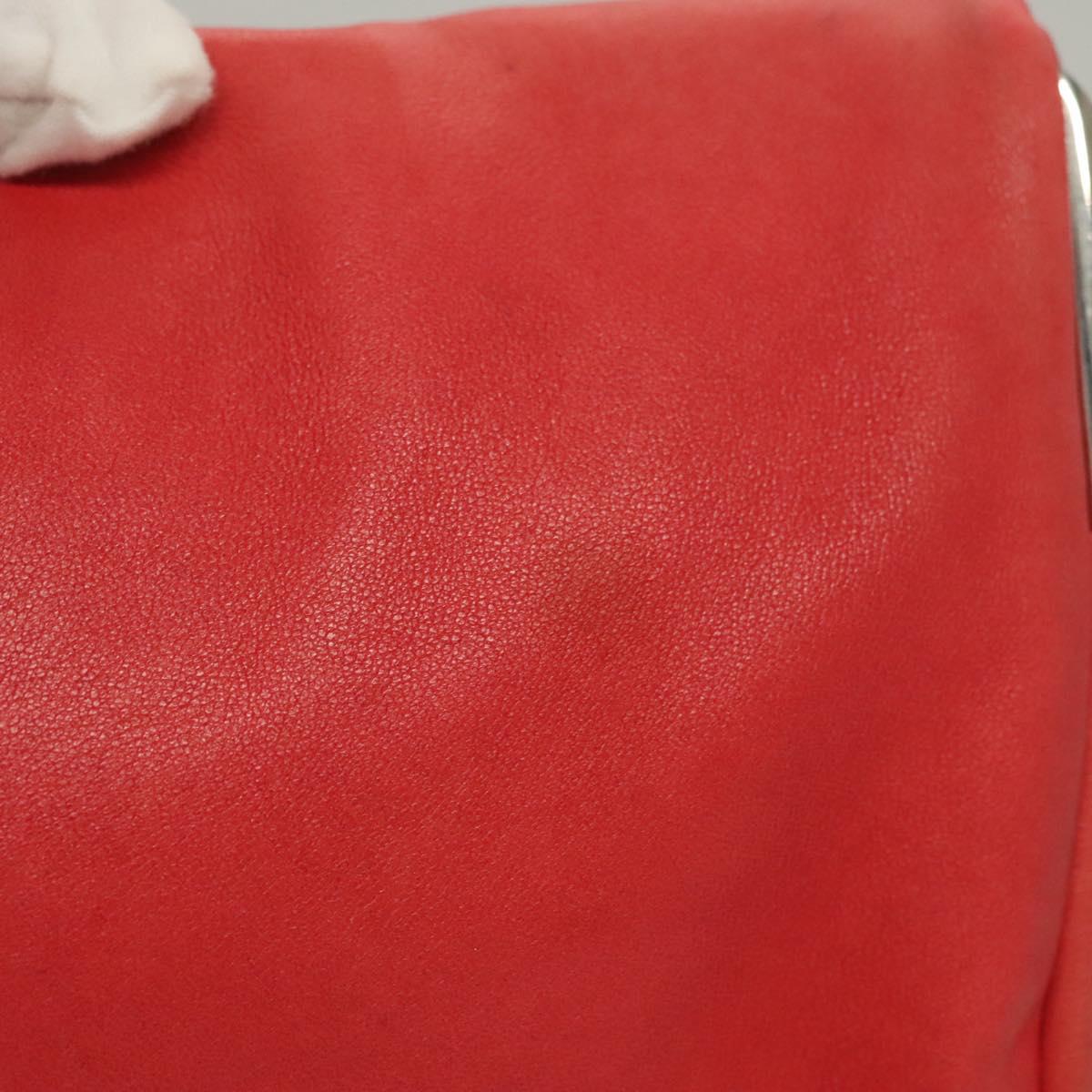 CHANEL Chain Shoulder Bag Lamb Skin Pink Silver CC Auth 136054