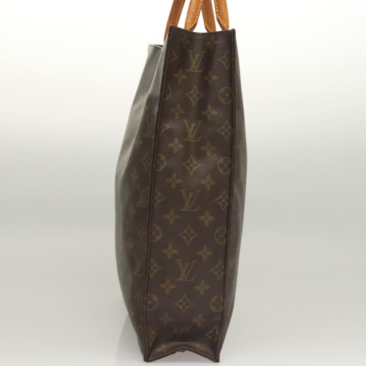 LOUIS VUITTON Monogram Sac Plat Hand Bag M51140 LV Auth 136062