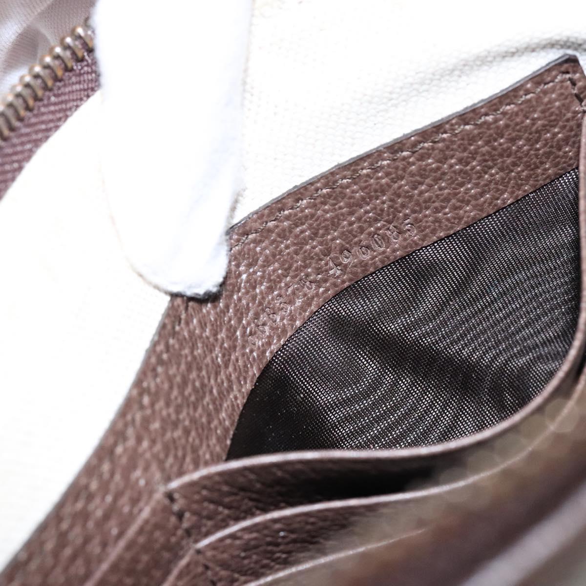 GUCCI GG Supreme Web Sherry Line Clutch Bag PVC Beige Gold 688378 Auth 136081