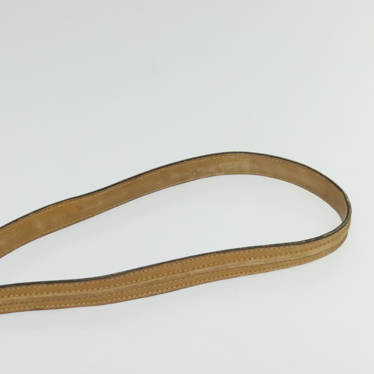 GUCCI Micro GG Canvas Shoulder Bag Beige Gold Auth 136082