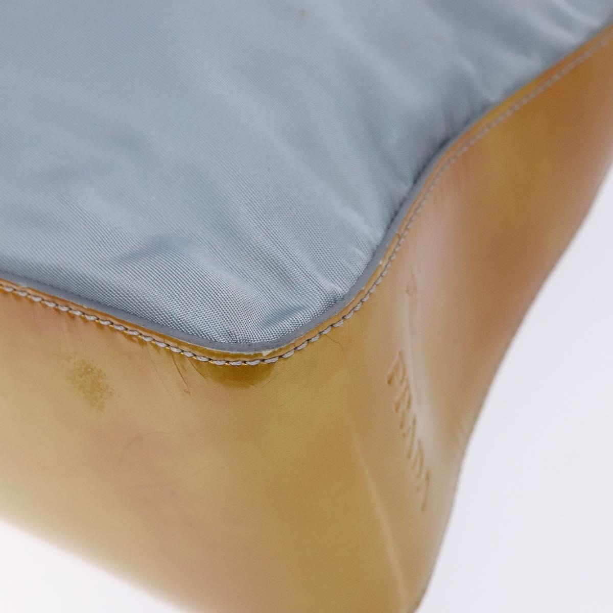 PRADA Hand Bag Nylon Light Blue Auth 136085