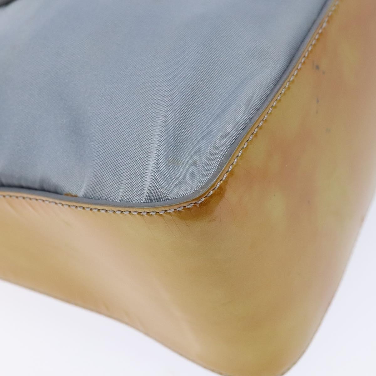 PRADA Hand Bag Nylon Light Blue Auth 136085