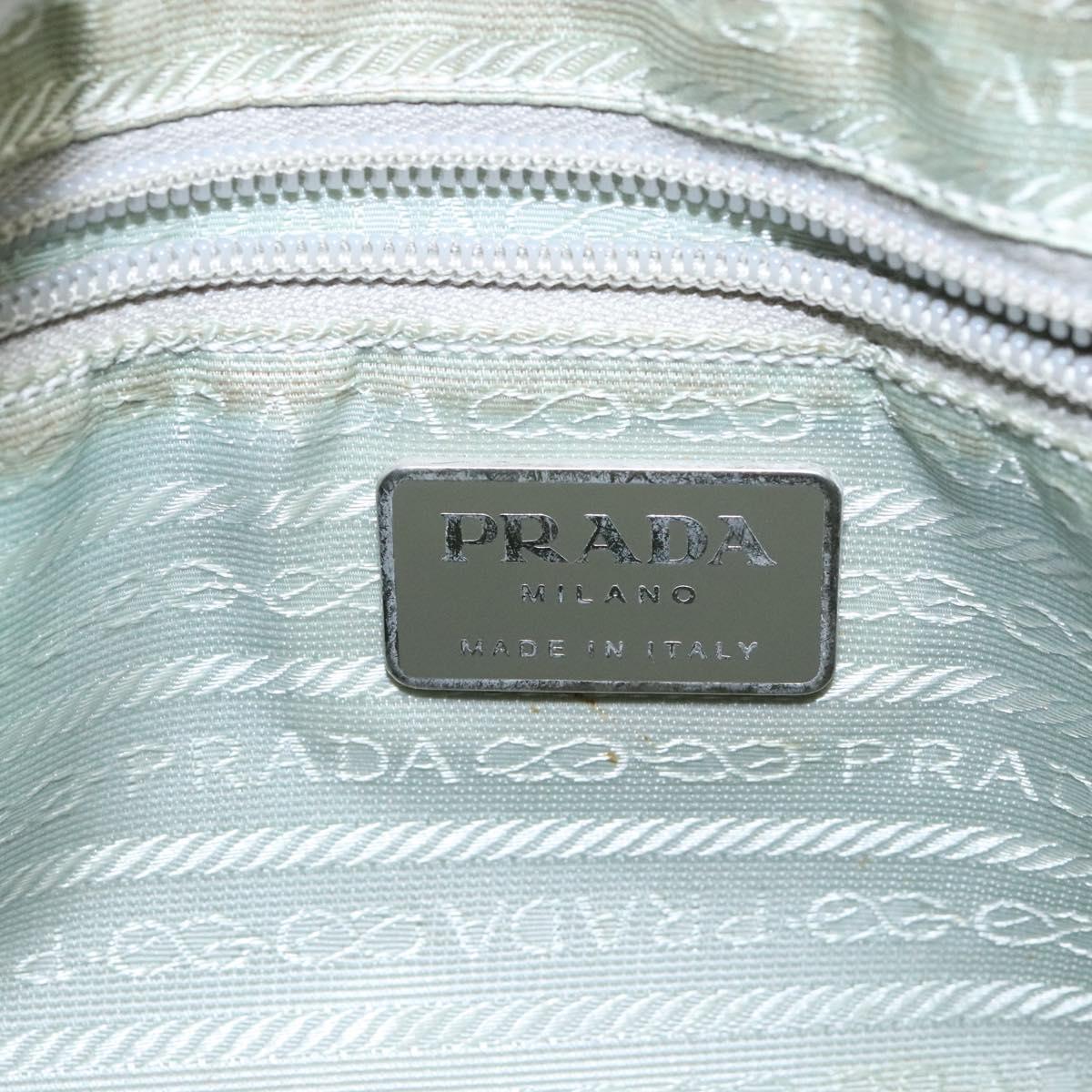 PRADA Hand Bag Nylon Light Blue Auth 136085