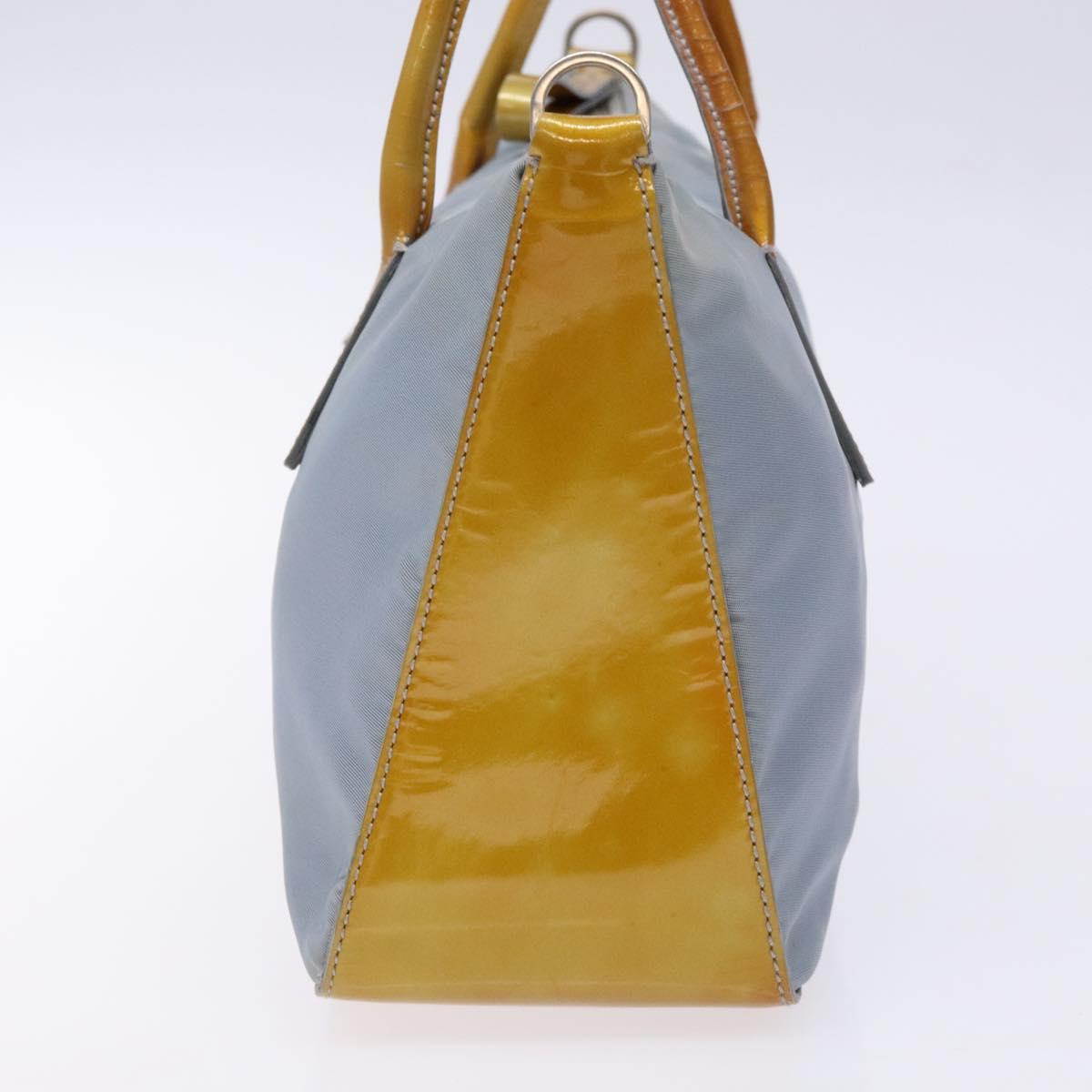 PRADA Hand Bag Nylon Light Blue Auth 136085