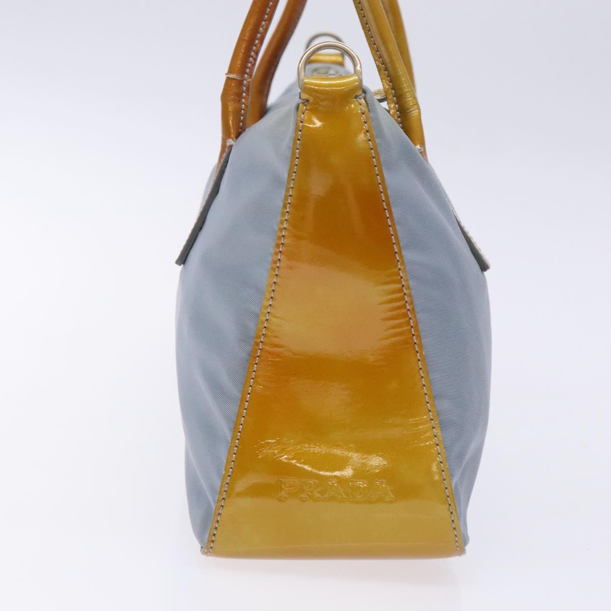 PRADA Hand Bag Nylon Light Blue Auth 136085