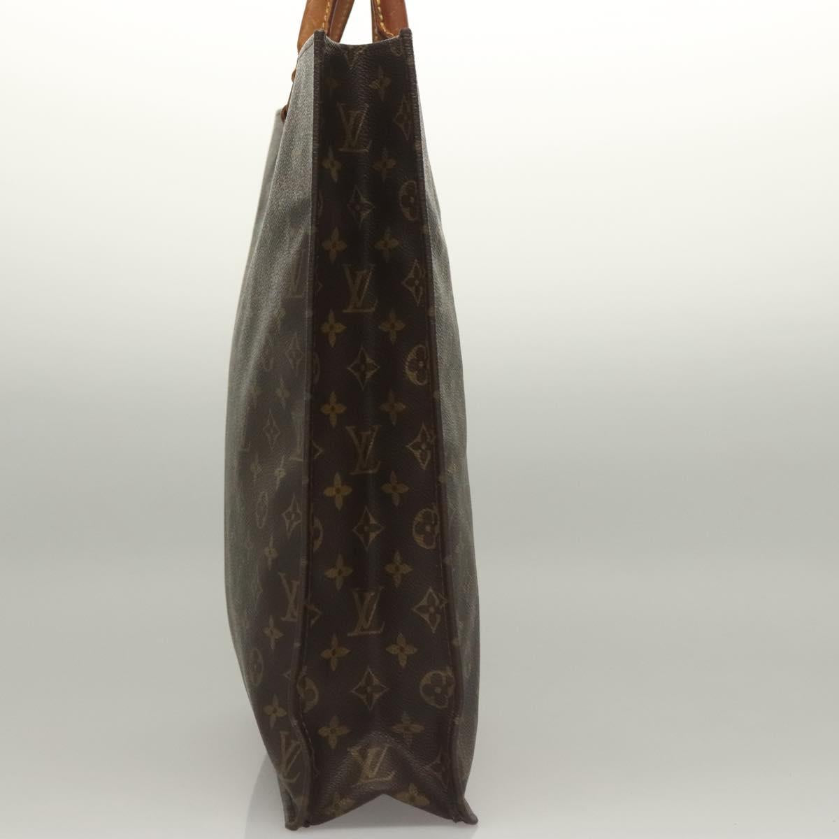 LOUIS VUITTON Monogram Sac Plat Hand Bag M51140 LV Auth 136093
