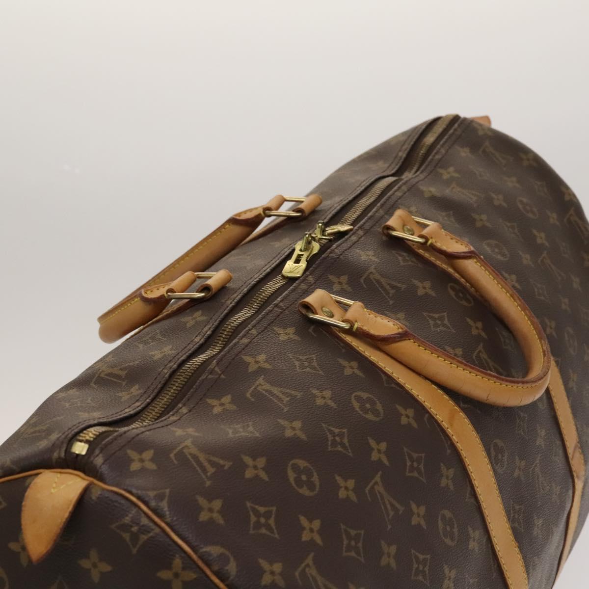 LOUIS VUITTON Monogram Keepall 55 Boston Bag M41424 LV Auth 136102