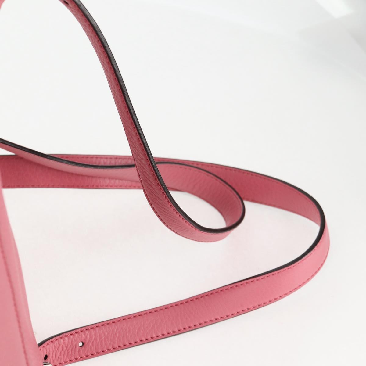 GUCCI Bamboo Backpack Leather Pink Silver 370833 Auth 136120V