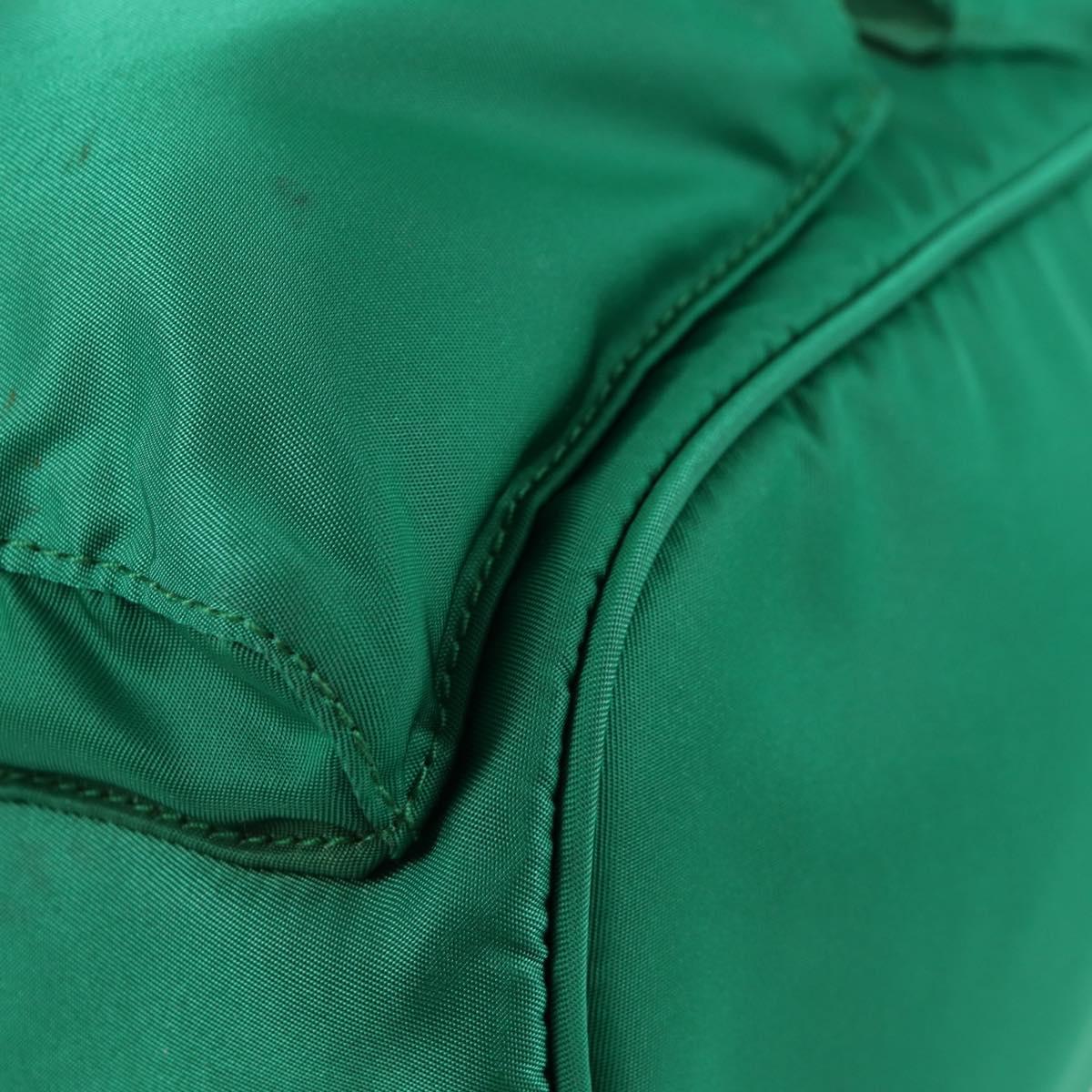 PRADA Backpack Nylon Green Silver Auth 136123V