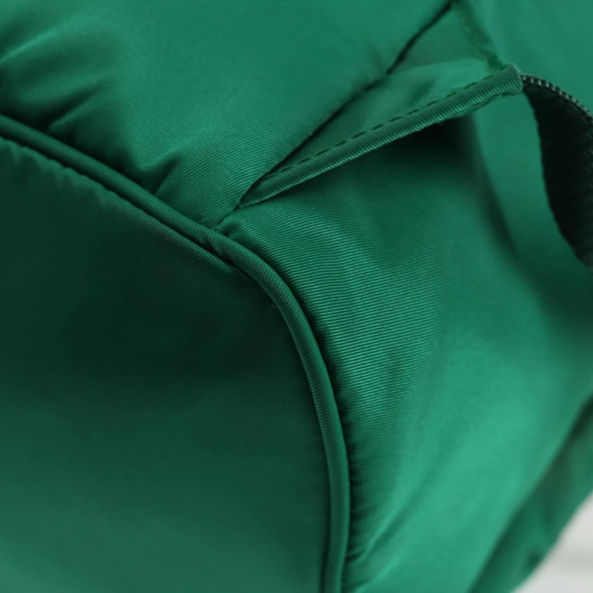 PRADA Backpack Nylon Green Silver Auth 136123V