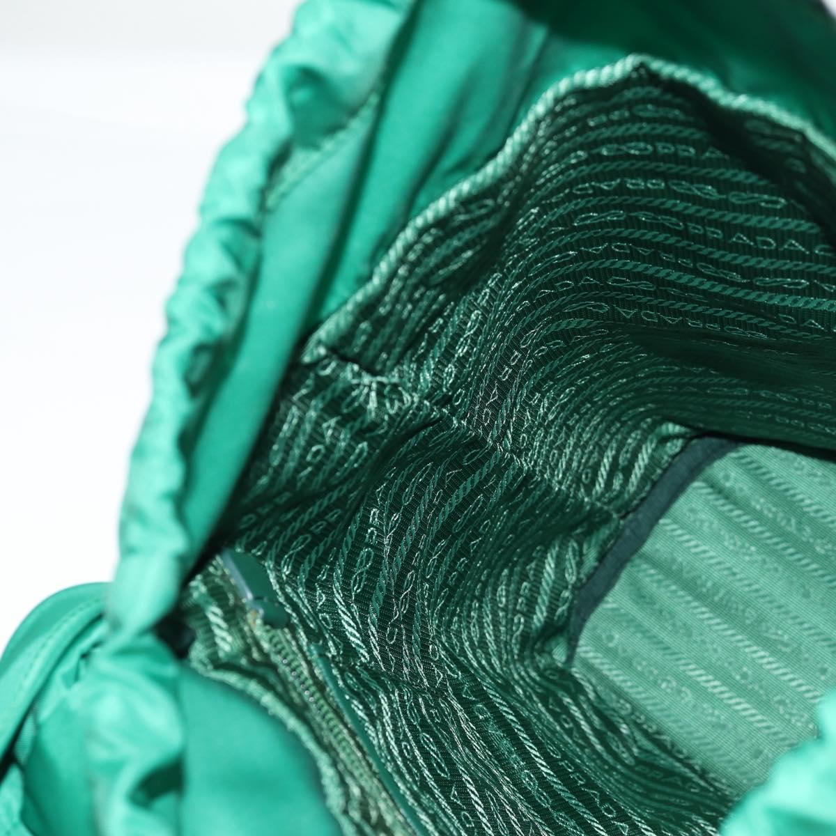 PRADA Backpack Nylon Green Silver Auth 136123V