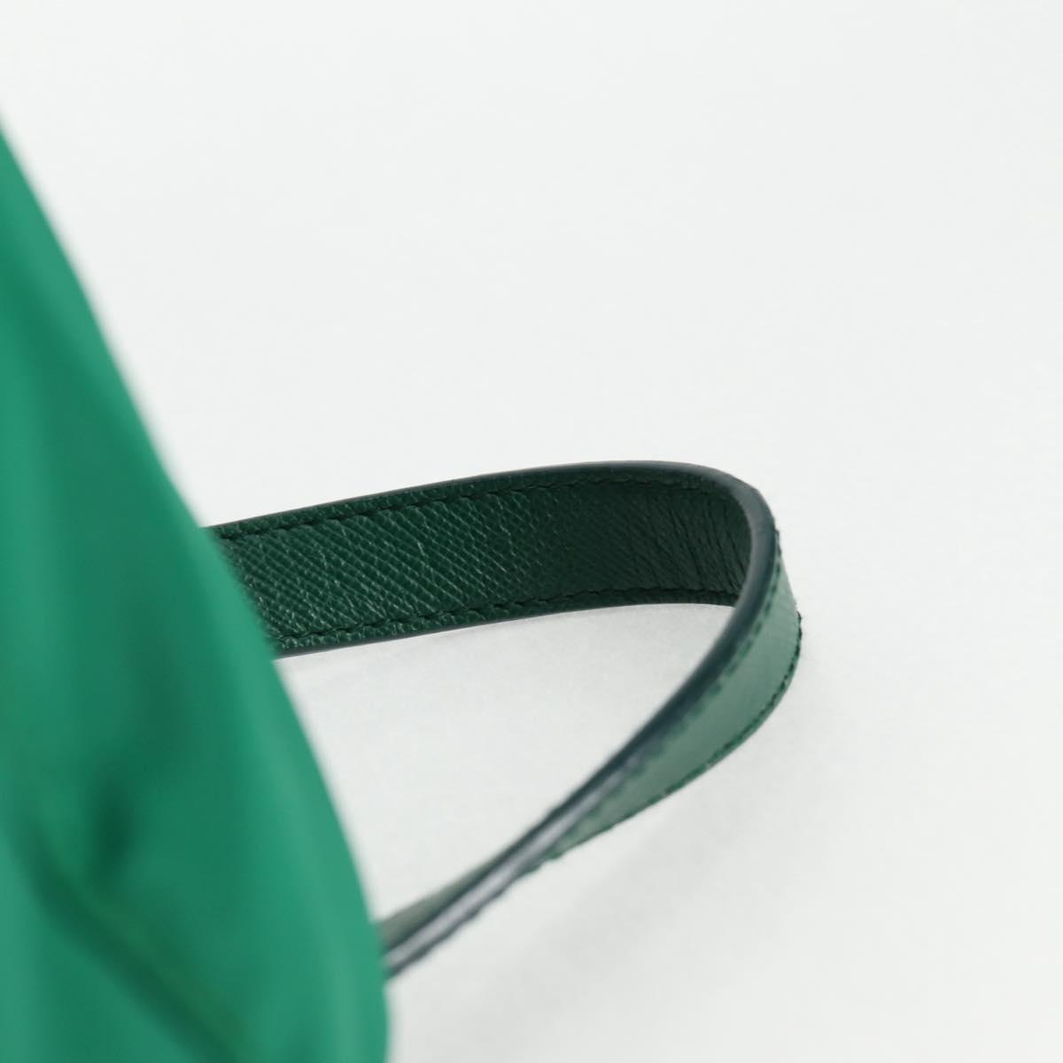 PRADA Backpack Nylon Green Silver Auth 136123V