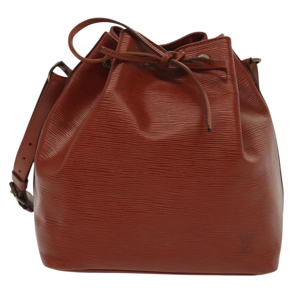 LOUIS VUITTON Epi Petit Noe Shoulder Bag Brown M44103 LV Auth 136152