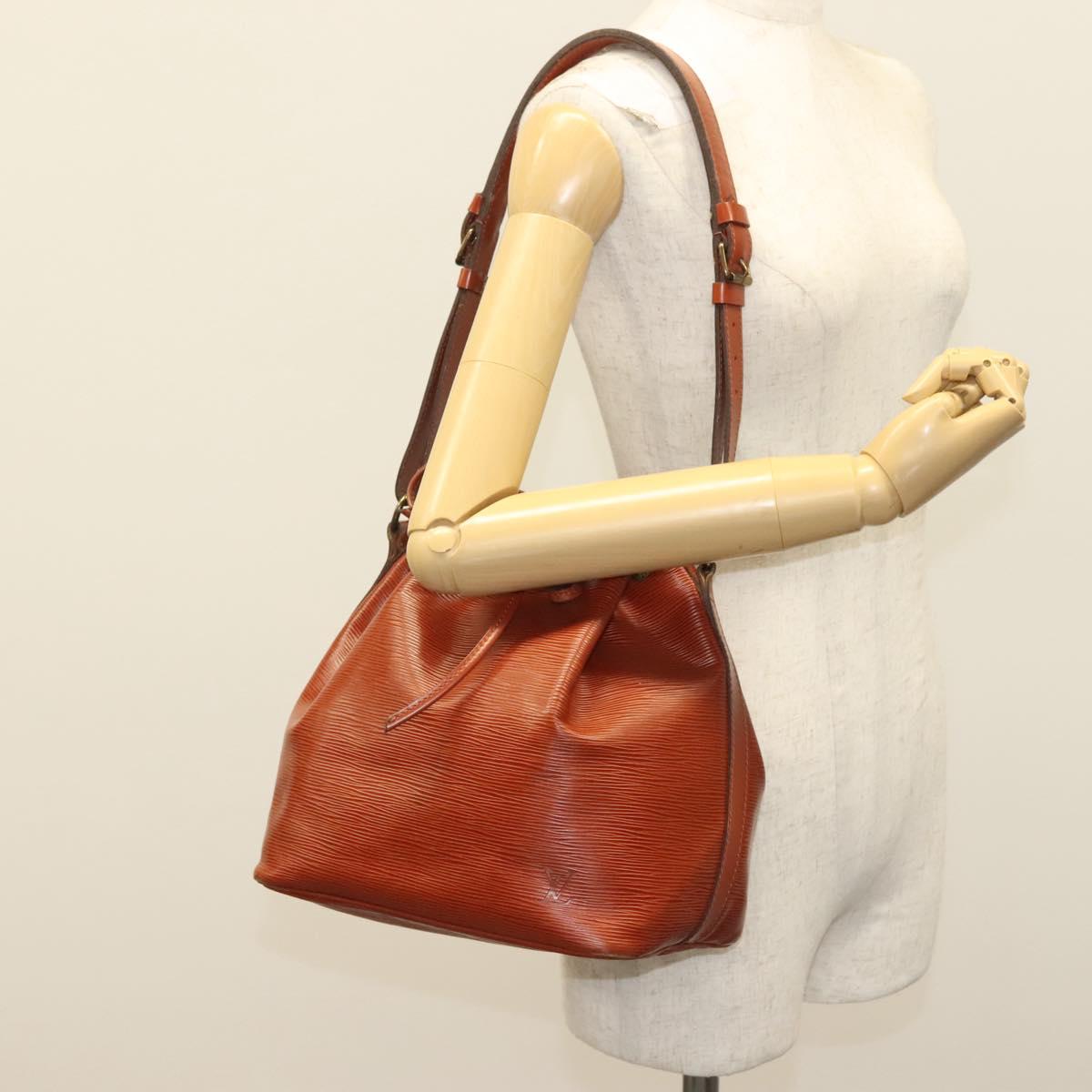 LOUIS VUITTON Epi Petit Noe Shoulder Bag Brown M44103 LV Auth 136152