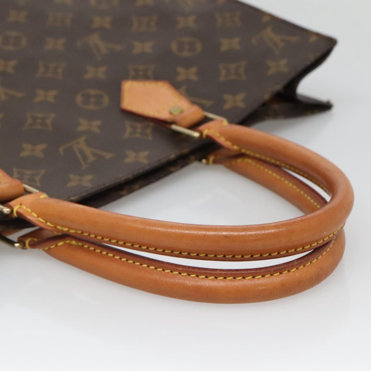 LOUIS VUITTON Monogram Sac Plat Hand Bag M51140 LV Auth 136168