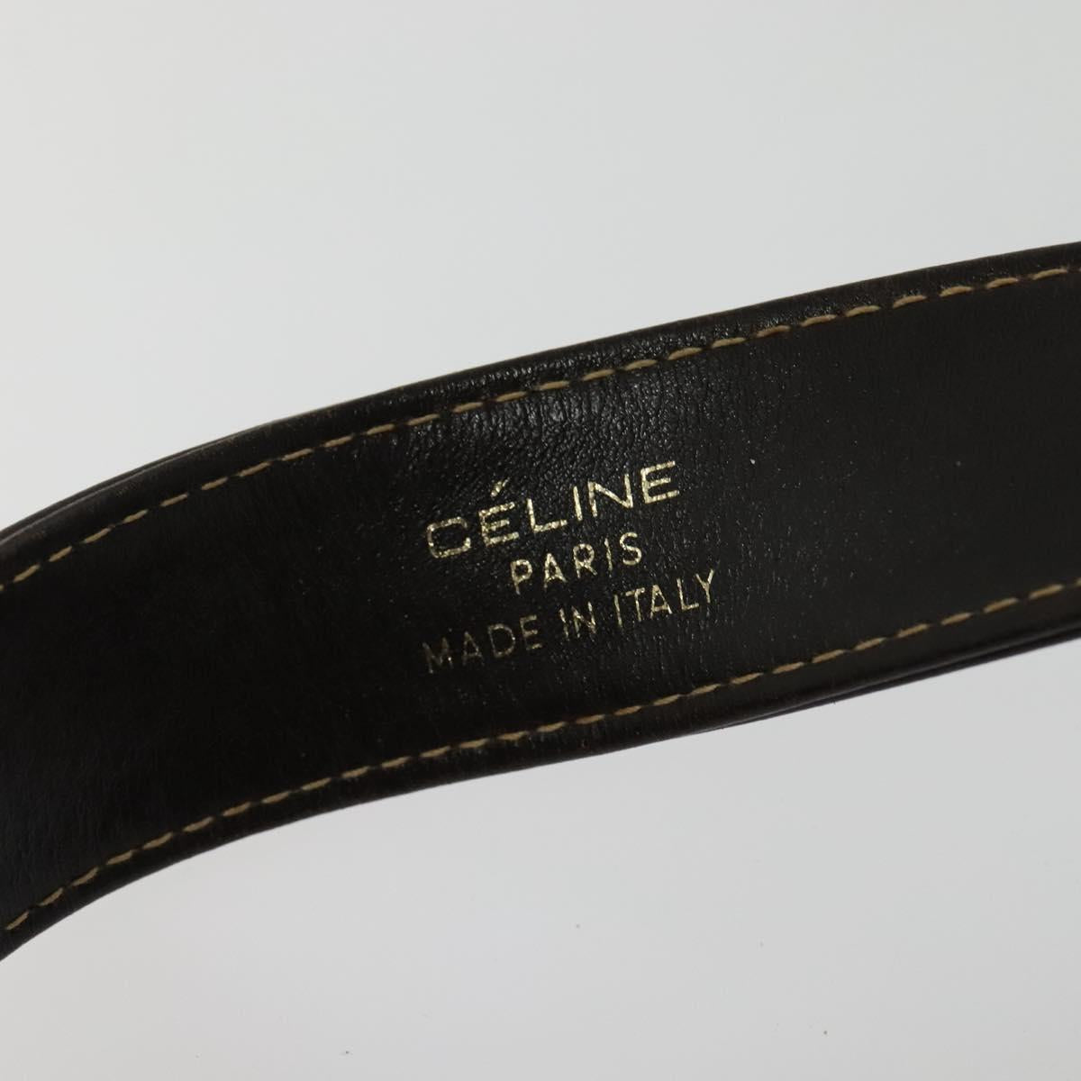 CELINE C Sulky Shoulder Bag Canvas Beige Gold Auth 136204