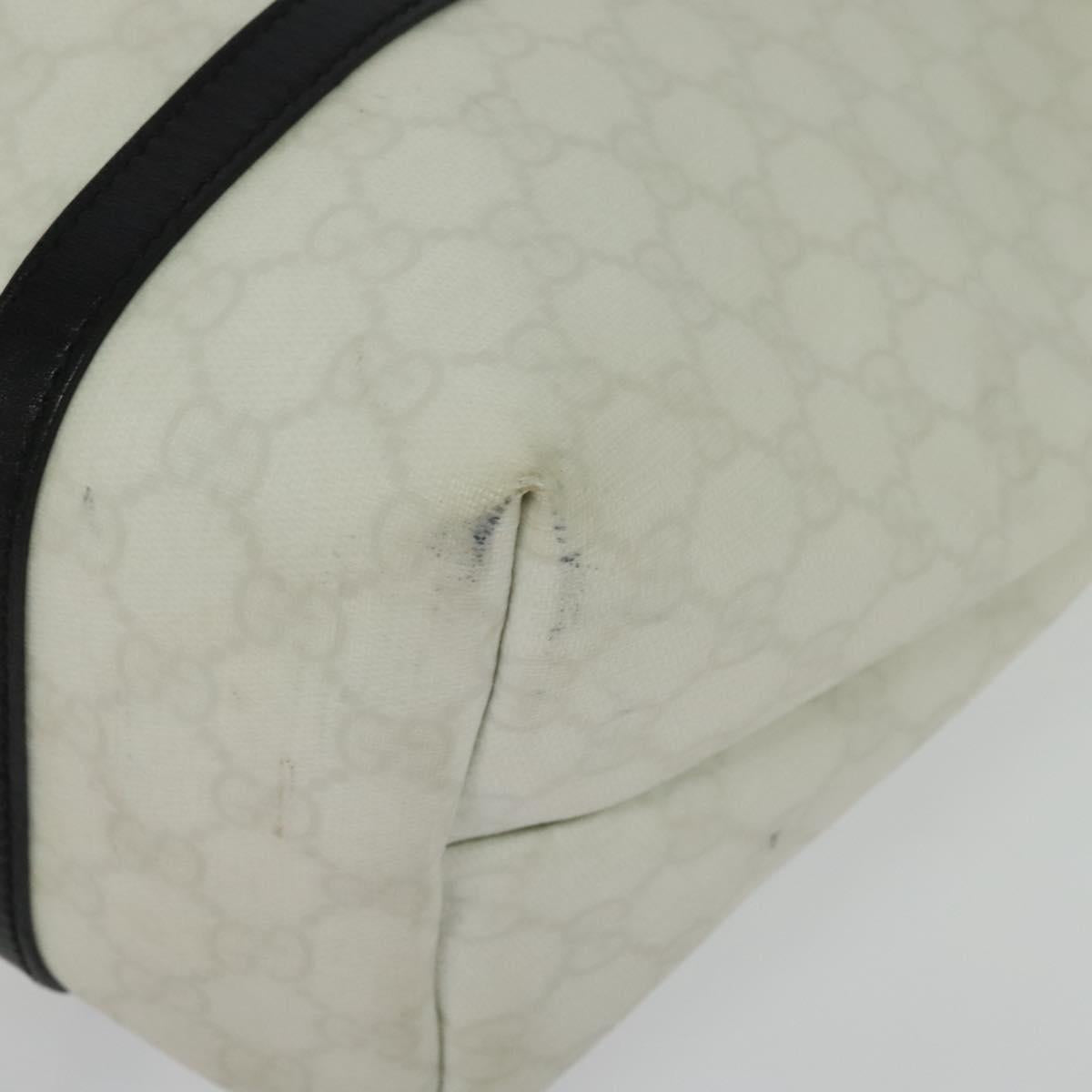 GUCCI GG Supreme Tote Bag PVC White Gold 197953 Auth 136210