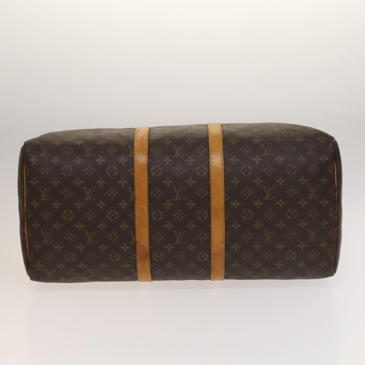 LOUIS VUITTON Monogram Keepall 55 Boston Bag M41424 LV Auth 136228
