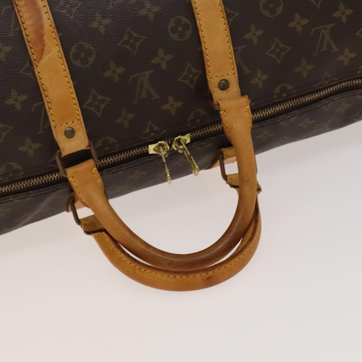 LOUIS VUITTON Monogram Keepall 55 Boston Bag M41424 LV Auth 136228