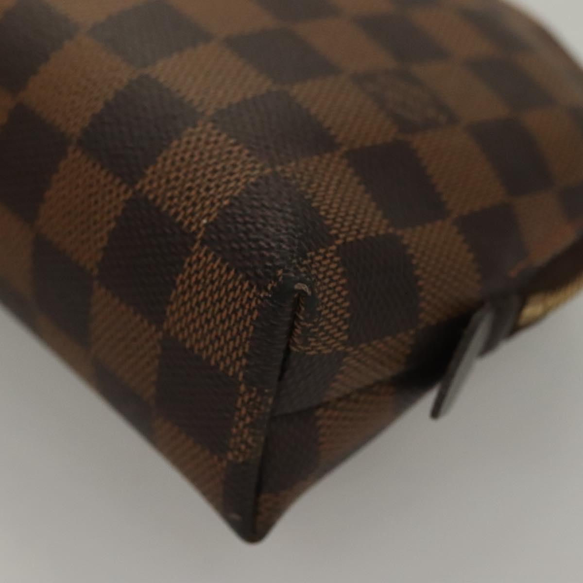 LOUIS VUITTON Damier Ebene Pochette Cosmetic GM Pouch N23345 LV Auth 136231