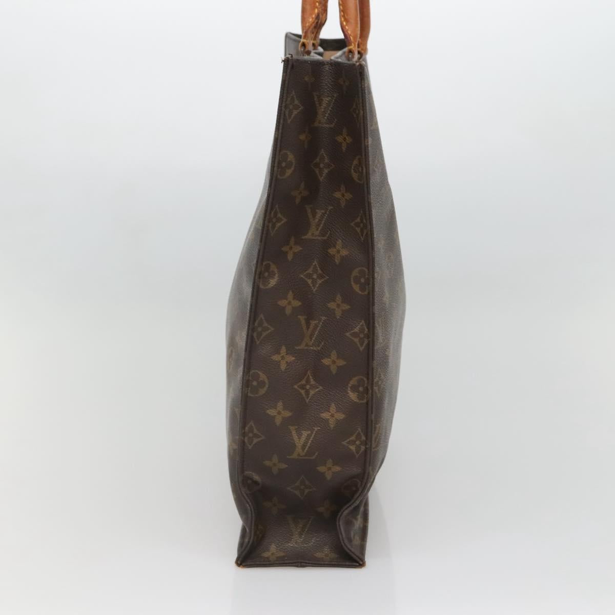 LOUIS VUITTON Monogram Sac Plat Hand Bag M51140 LV Auth 136246