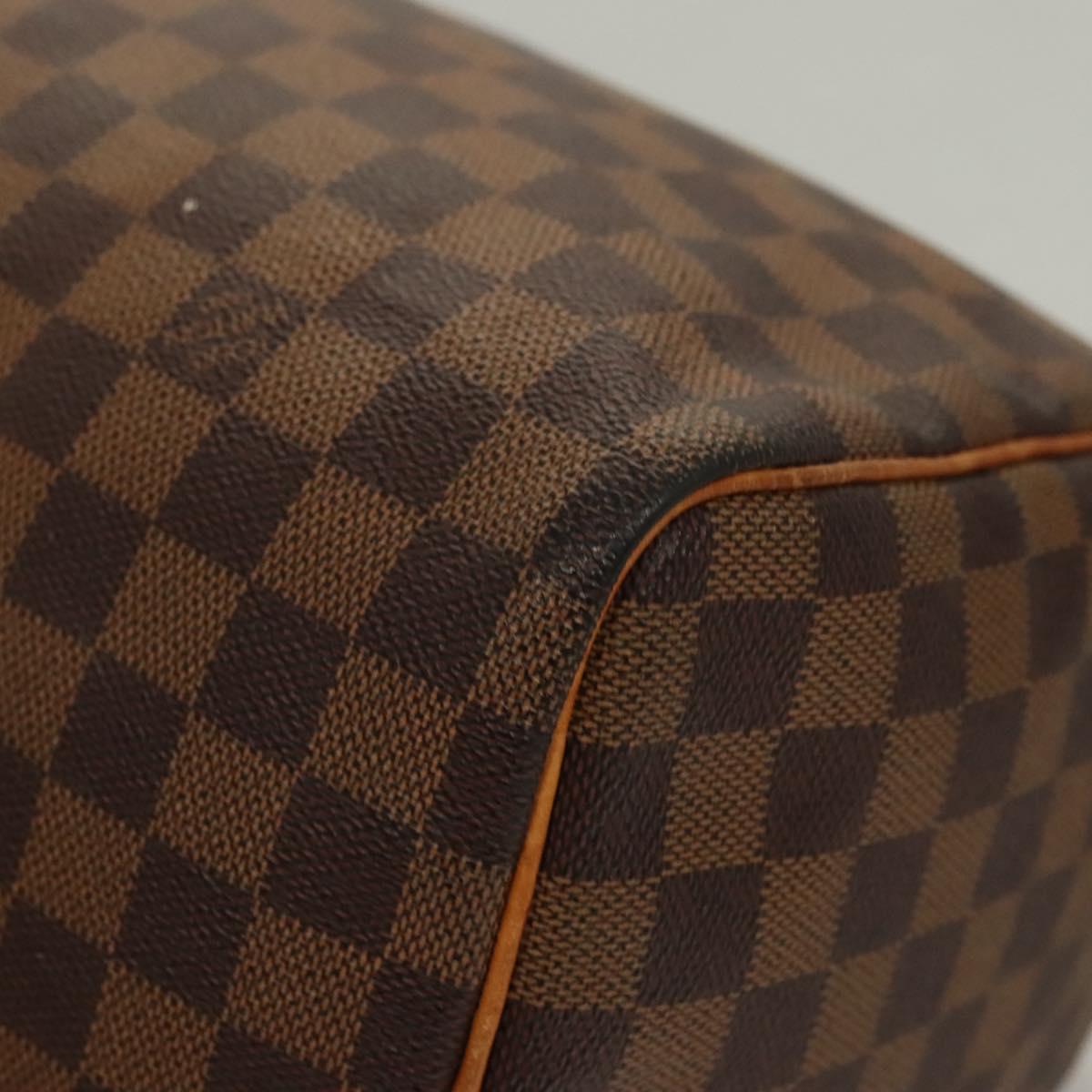 LOUIS VUITTON Damier Ebene Speedy 30 Hand Bag N41364 LV Auth 136254