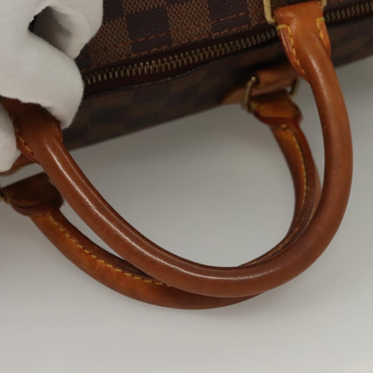 LOUIS VUITTON Damier Ebene Speedy 30 Hand Bag N41364 LV Auth 136254