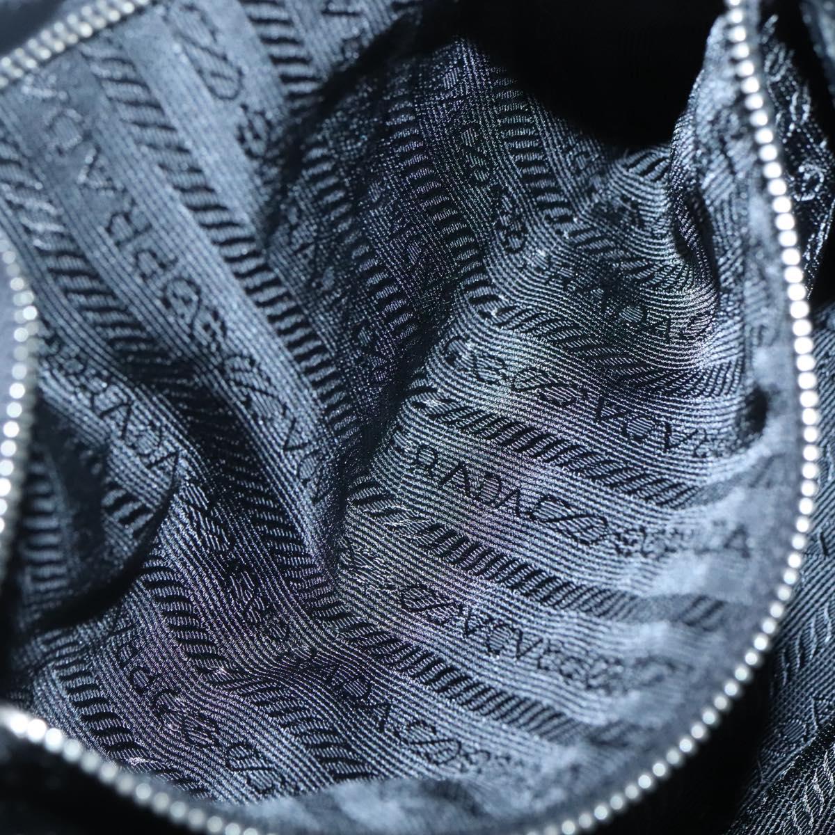 PRADA Shoulder Bag Nylon White Silver Auth 136266