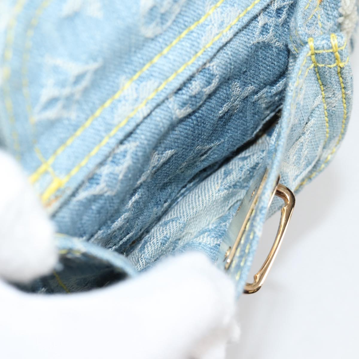 LOUIS VUITTON Monogram Denim Patchwork Bowery Tote Bag Blue M95376 Auth 136291V