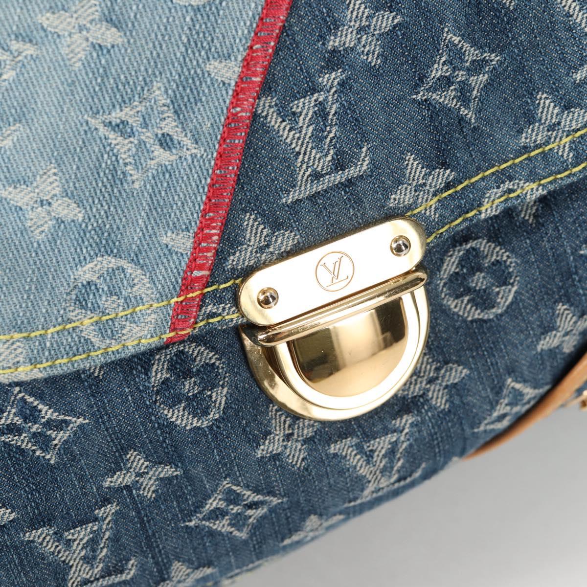 LOUIS VUITTON Monogram Denim Patchwork Bowery Tote Bag Blue M95376 Auth 136291SAV