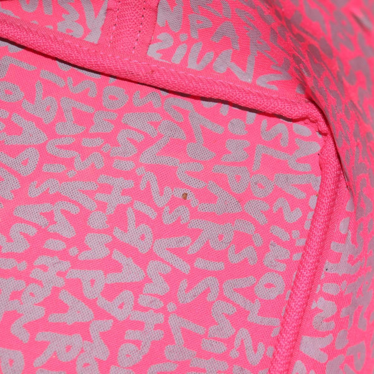 LOUIS VUITTON Monogram Graffiti Neverfull GM Bag Fuchsia M93701 LV Auth 136298V