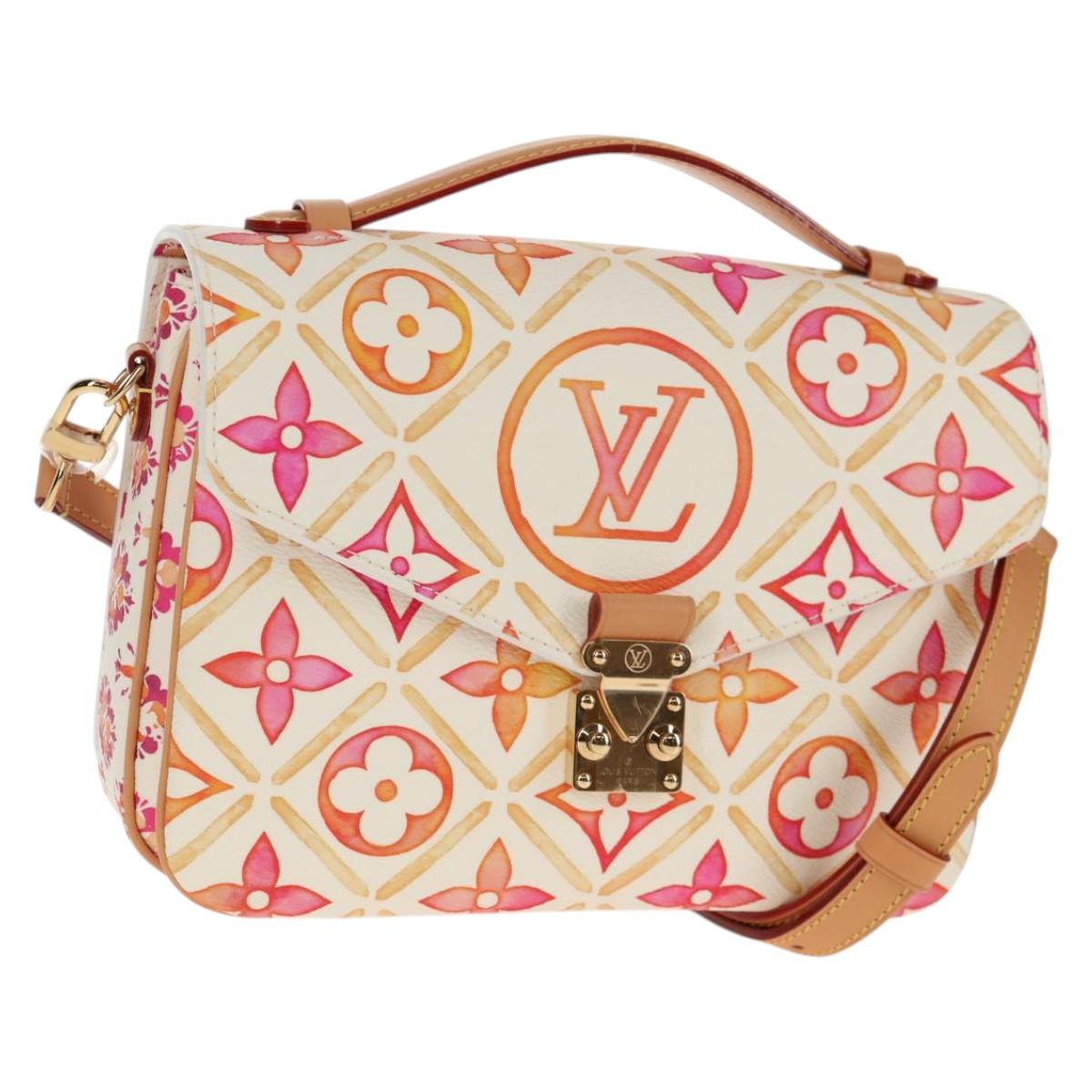 LOUIS VUITTON Monogram Pochette Metis MM Hand Bag 2way Pink M11461 Auth 136299M