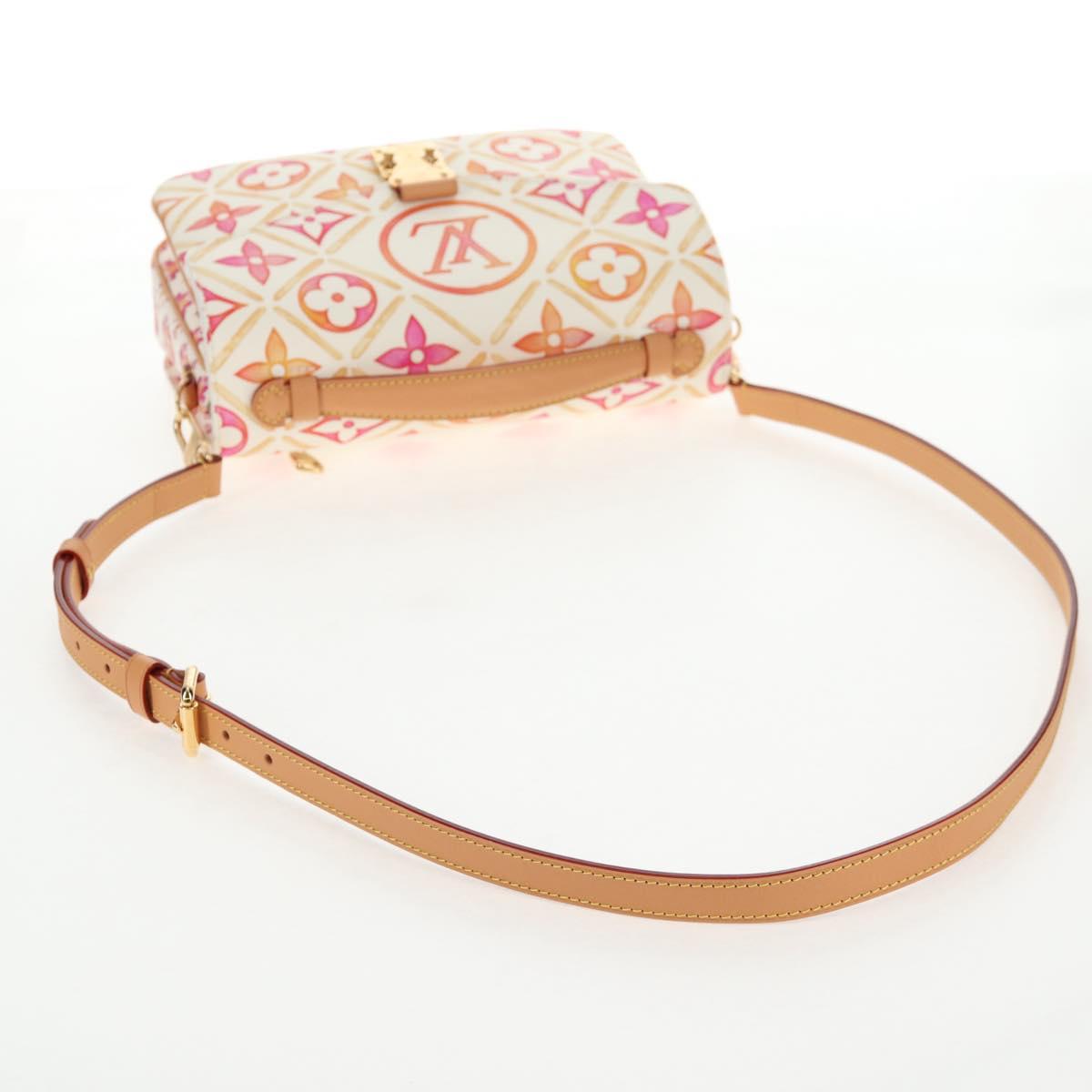 LOUIS VUITTON Monogram Pochette Metis MM Hand Bag 2way Pink M11461 Auth 136299M