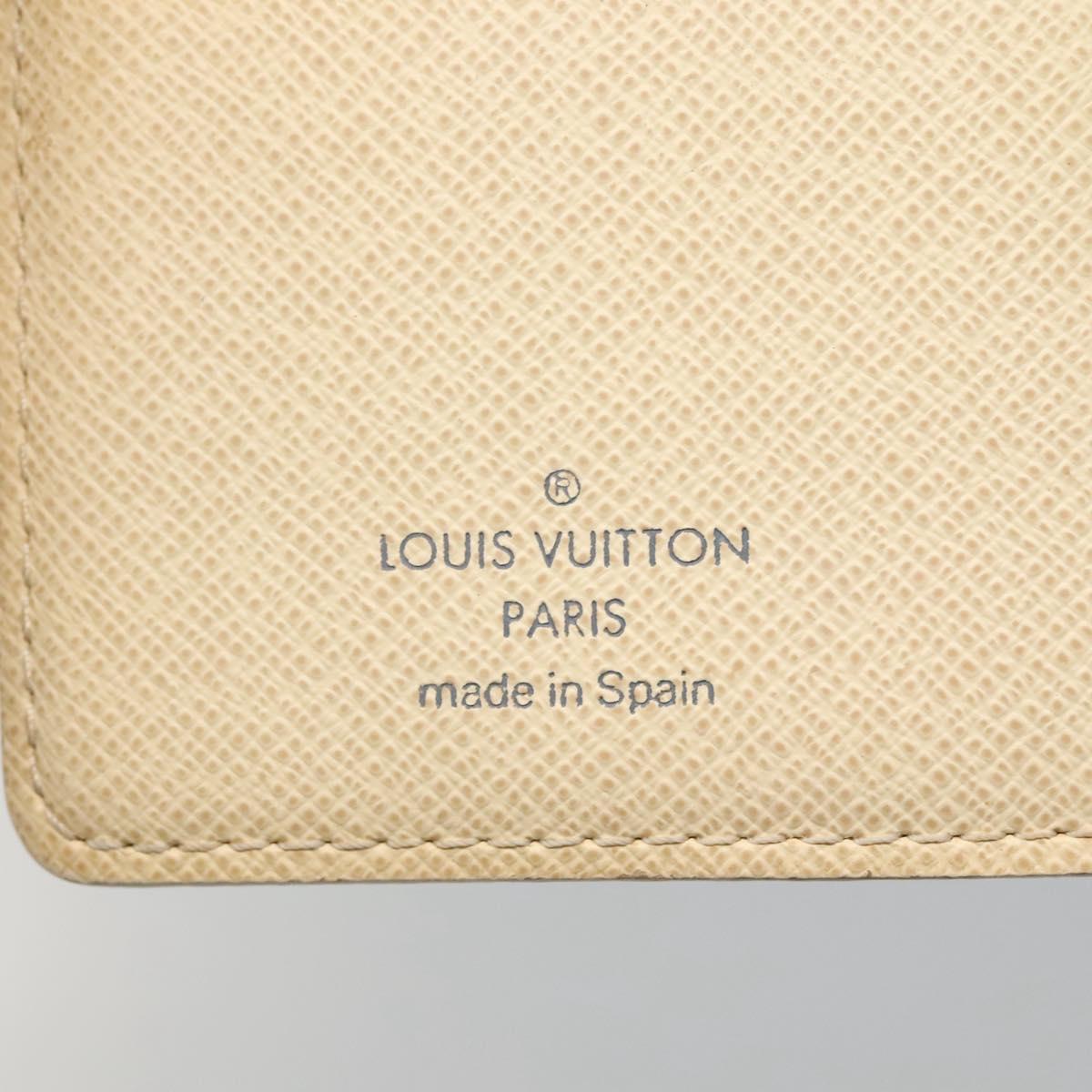 LOUIS VUITTON Damier Azur Agenda PM Day Planner Cover R20706 LV Auth 136301