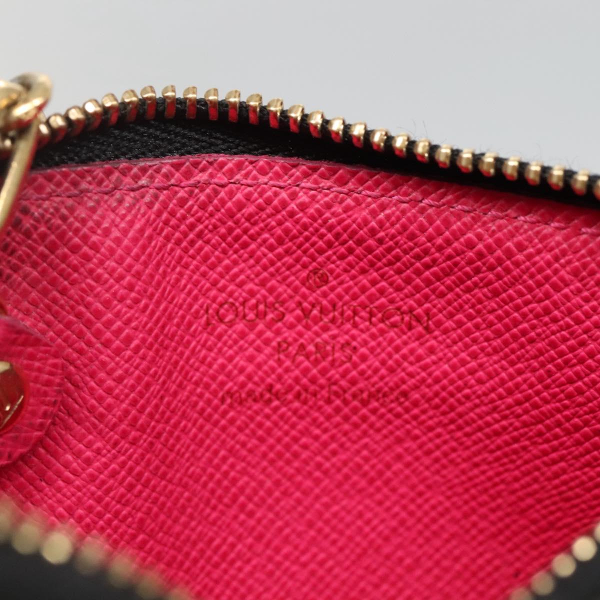 LOUIS VUITTON Multicolor Pochette Cles NM Coin Purse Black M60279 LV Auth 136305