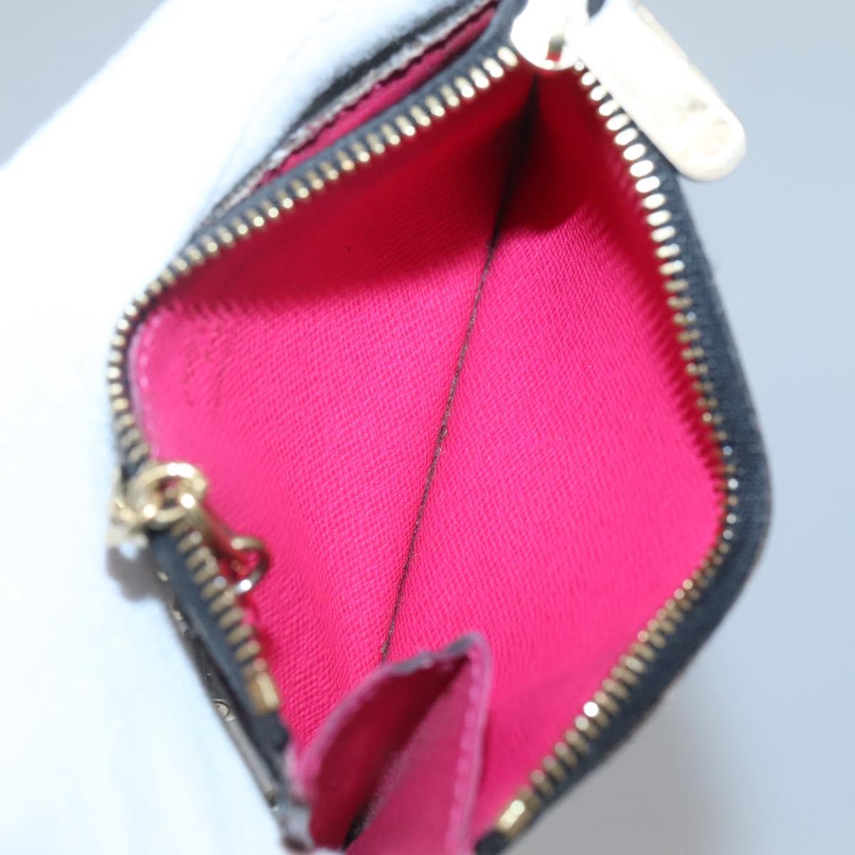 LOUIS VUITTON Multicolor Pochette Cles NM Coin Purse Black M60279 LV Auth 136305
