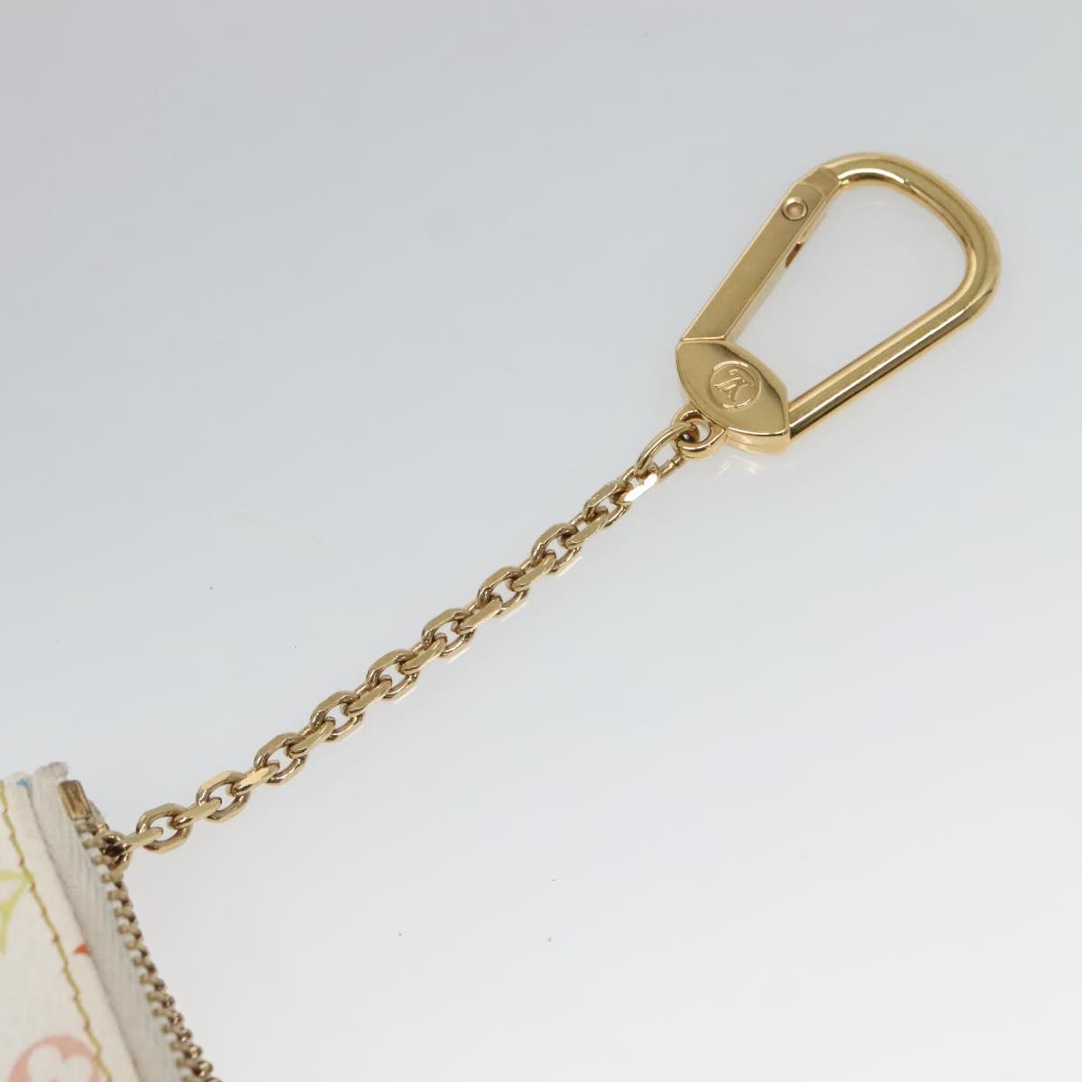 LOUIS VUITTON Monogram Multicolor Pochette MM Pouch White M60028 LV Auth 136306