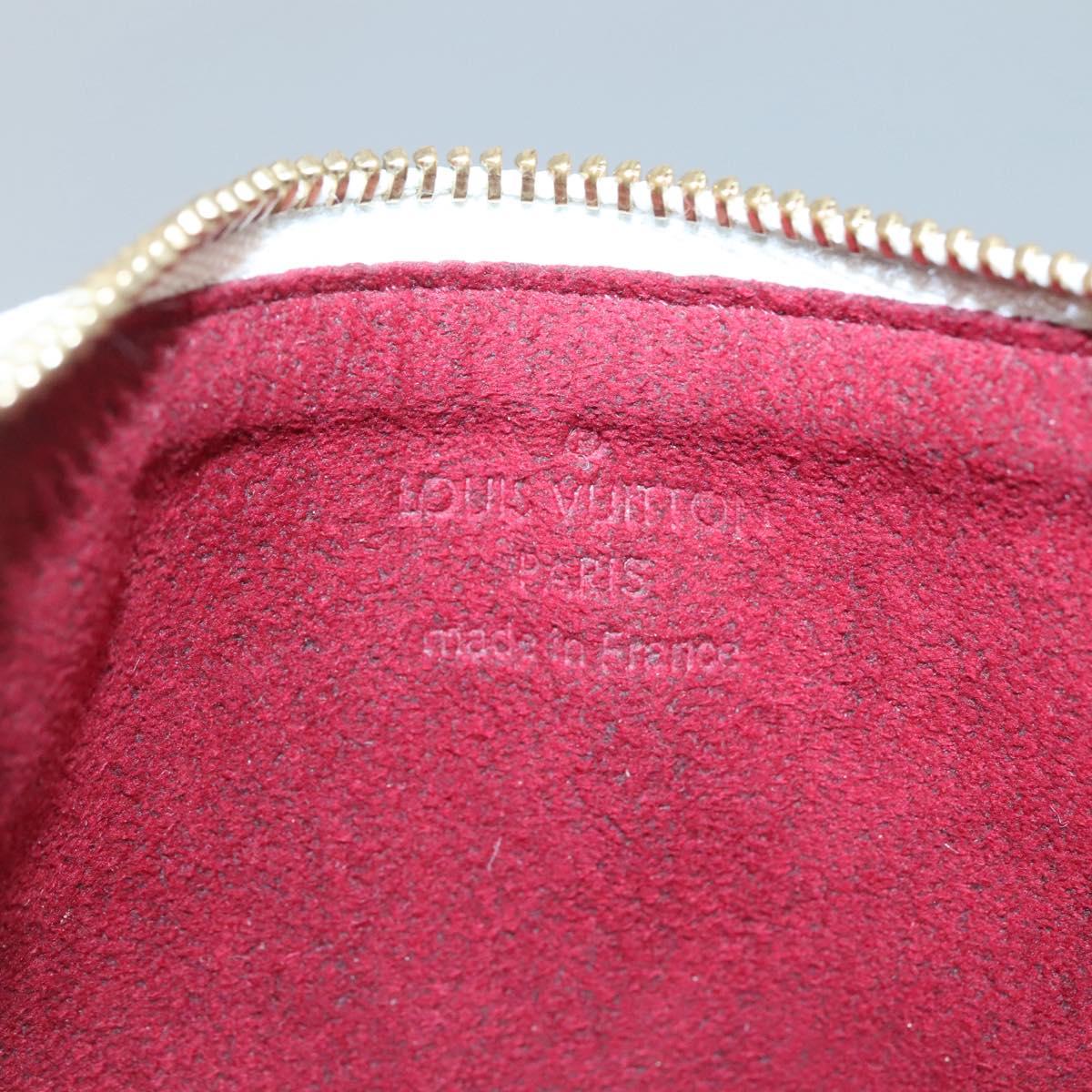 LOUIS VUITTON Monogram Multicolor Pochette MM Pouch White M60028 LV Auth 136306