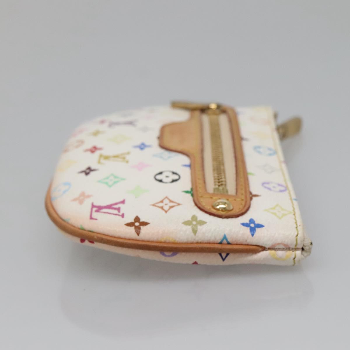 LOUIS VUITTON Monogram Multicolor Pochette MM Pouch White M60028 LV Auth 136306