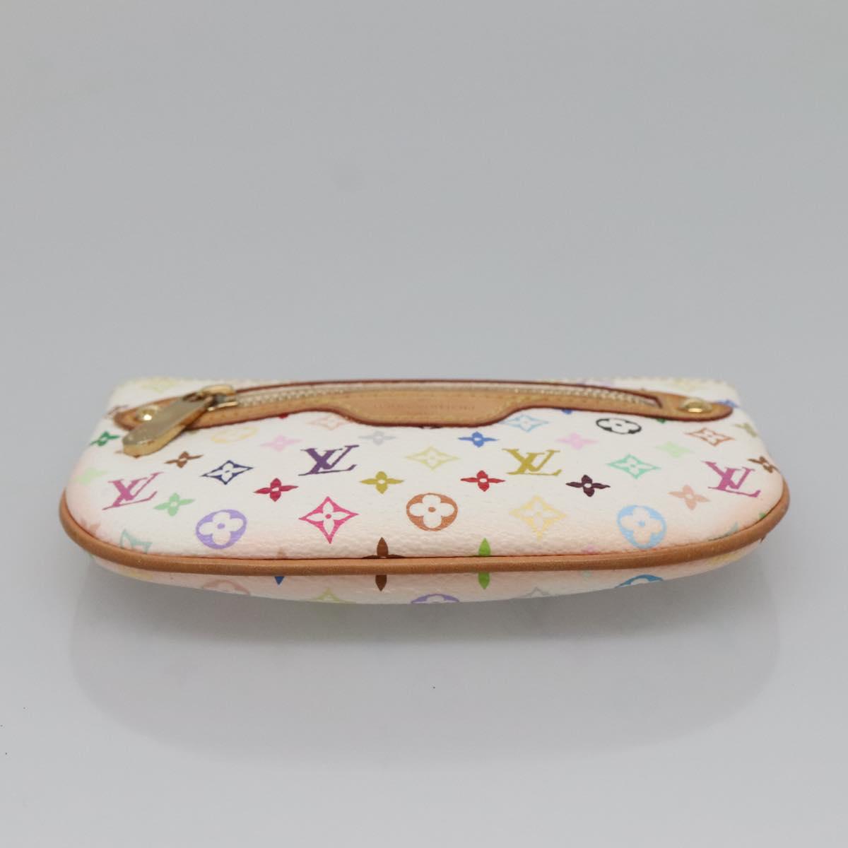 LOUIS VUITTON Monogram Multicolor Pochette MM Pouch White M60028 LV Auth 136306