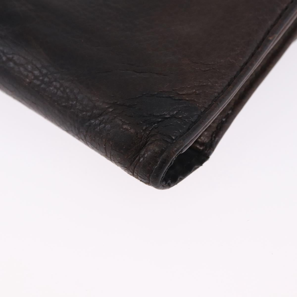 Chrome Hearts Wave Cross Ball Long Wallet Leather Green Auth 136315