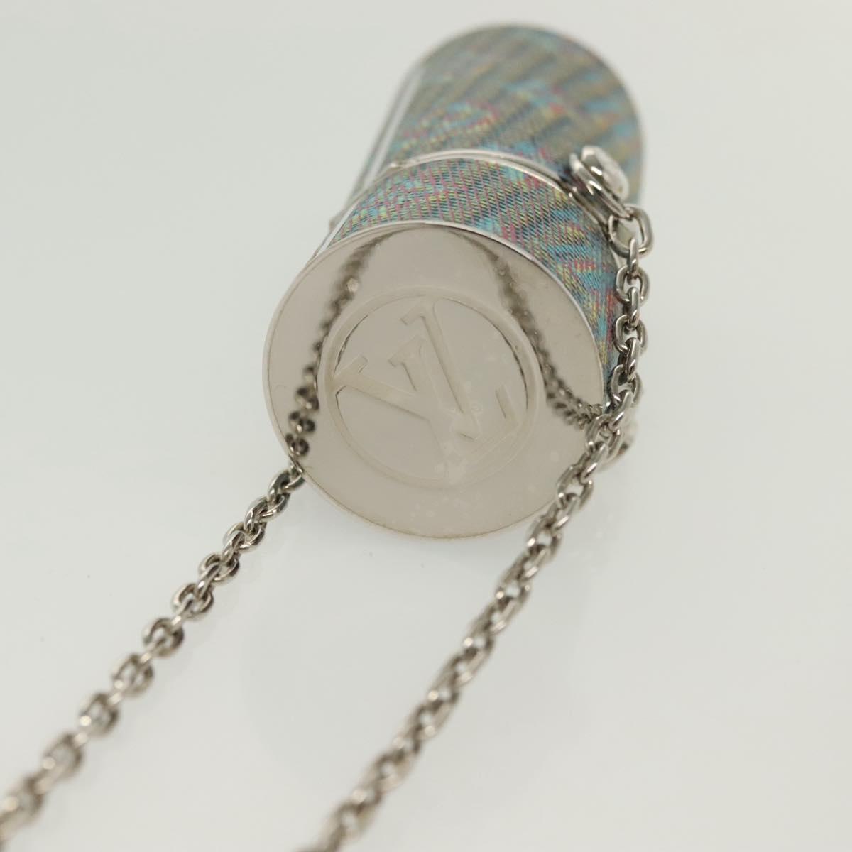 LOUIS VUITTON Monogram LV Pop Chain Lipstick Case Blue MP2536 LV Auth 136322