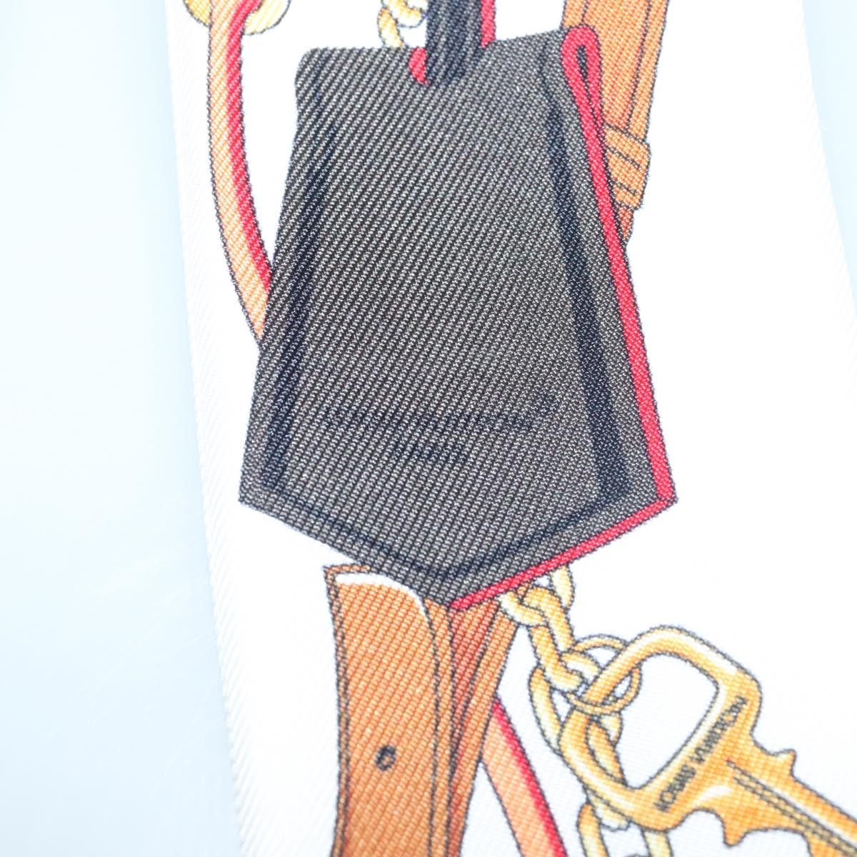 LOUIS VUITTON Flower And Straps Bando BB Scarf Silk White M90658 LV Auth 136325M