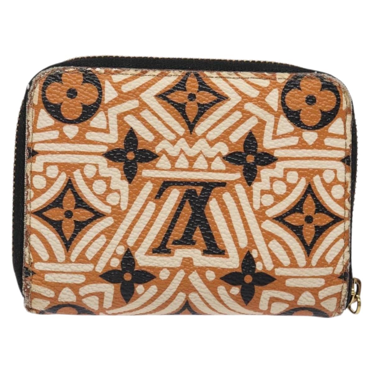 LOUIS VUITTON Monogram Giant Crafty Zippy Coin Purse Caramel M69496 Auth 136331