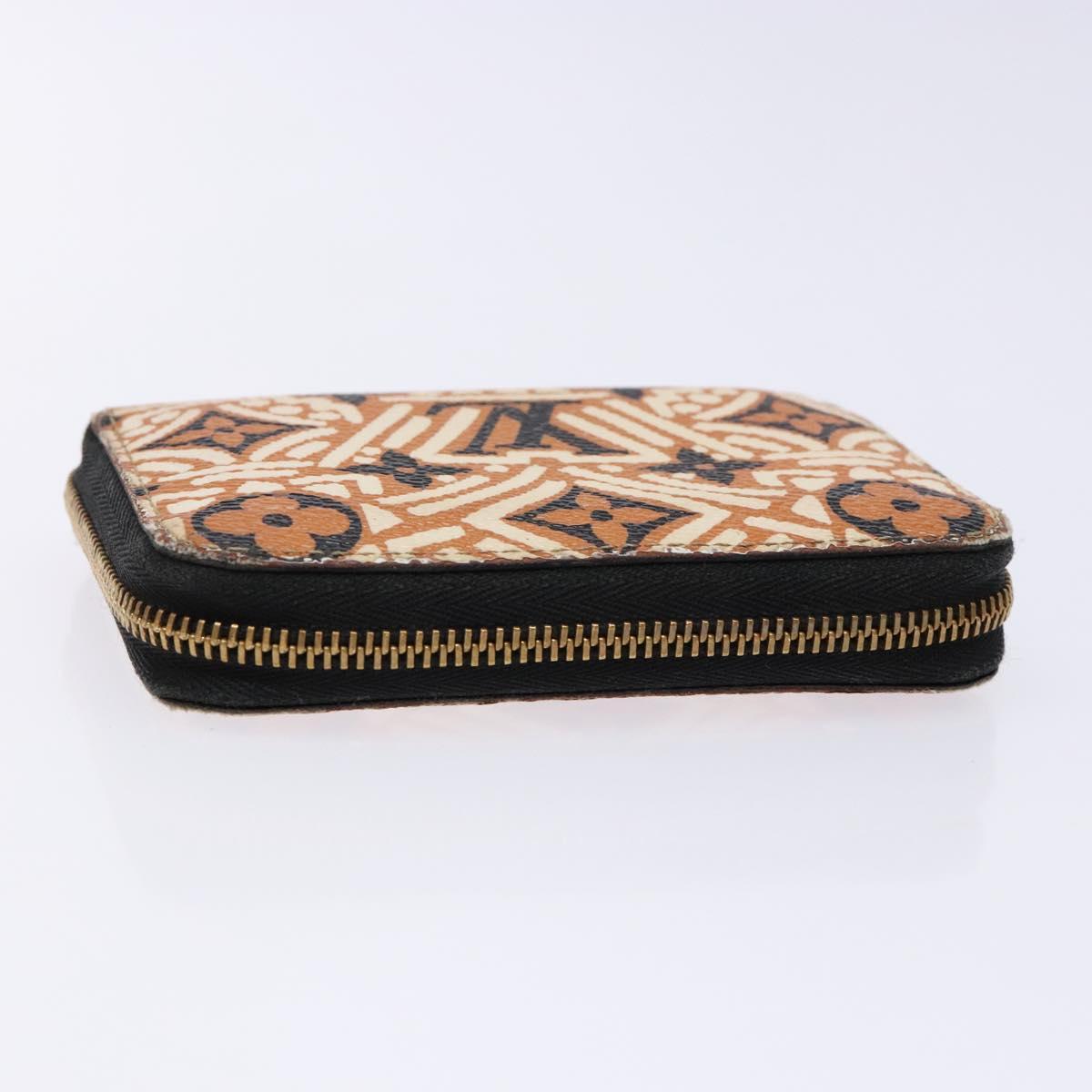 LOUIS VUITTON Monogram Giant Crafty Zippy Coin Purse Caramel M69496 Auth 136331