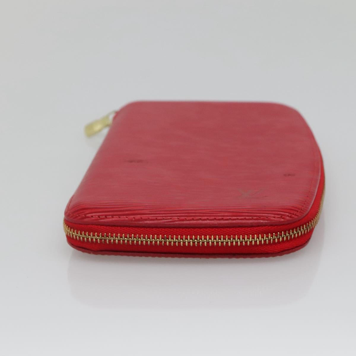LOUIS VUITTON Epi Agenda Geod Wallet Red M63877 LV Auth 136332