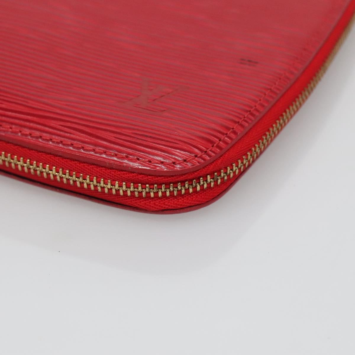 LOUIS VUITTON Epi Agenda Geod Wallet Red M63877 LV Auth 136332