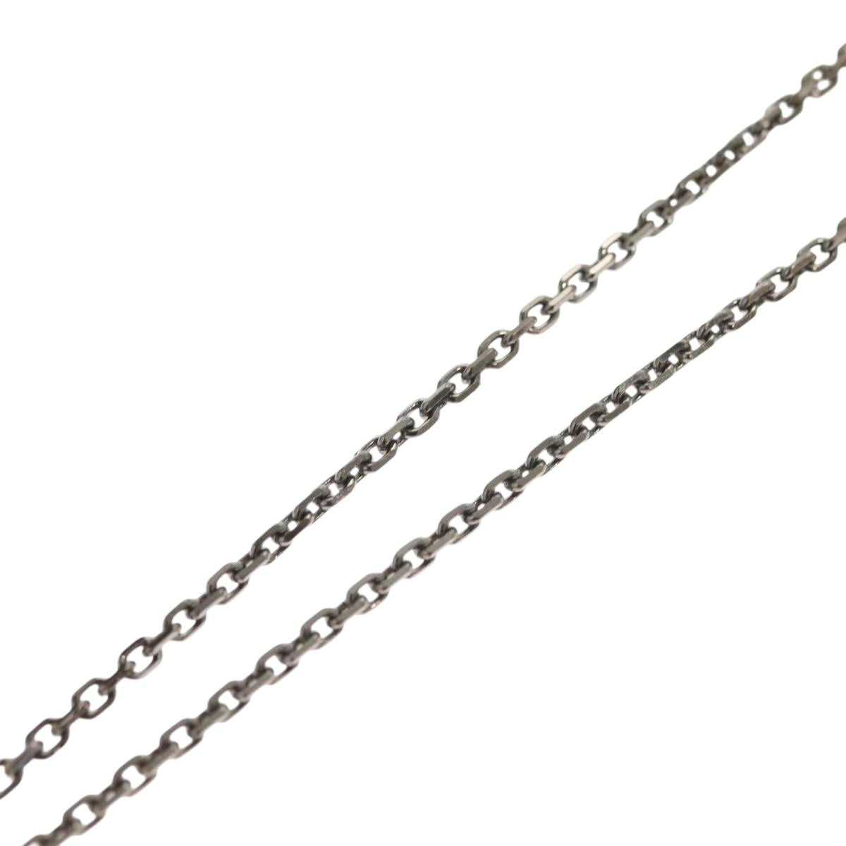 CHANEL Necklace metal Black CC Auth 136337