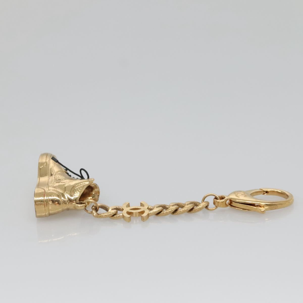 CHANEL Key Holder metal Gold CC Auth 136338