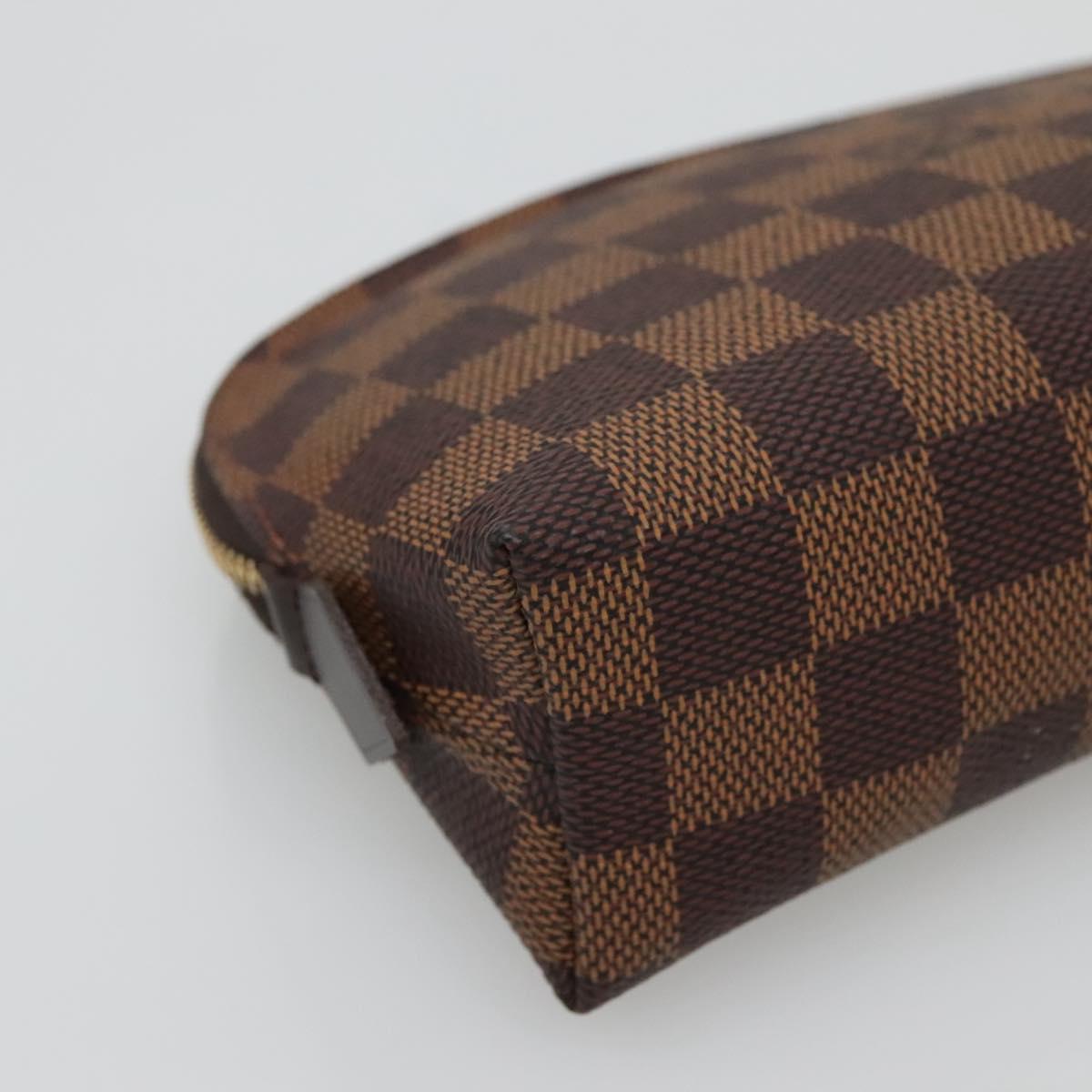 LOUIS VUITTON Damier Ebene Pochette Cosmetic PM Pouch N47516 LV Auth 136346